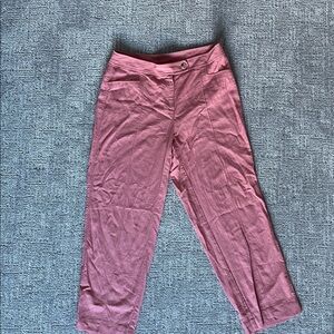 Anne Klein Women's Pink linen Trousers